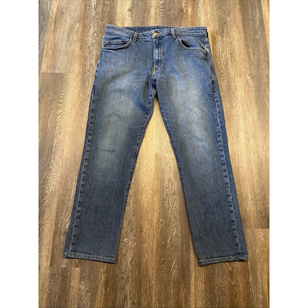 Aviator Jeans Mens 36 Blue Denim Stretch Made in USA Classic Five Pocket Travel